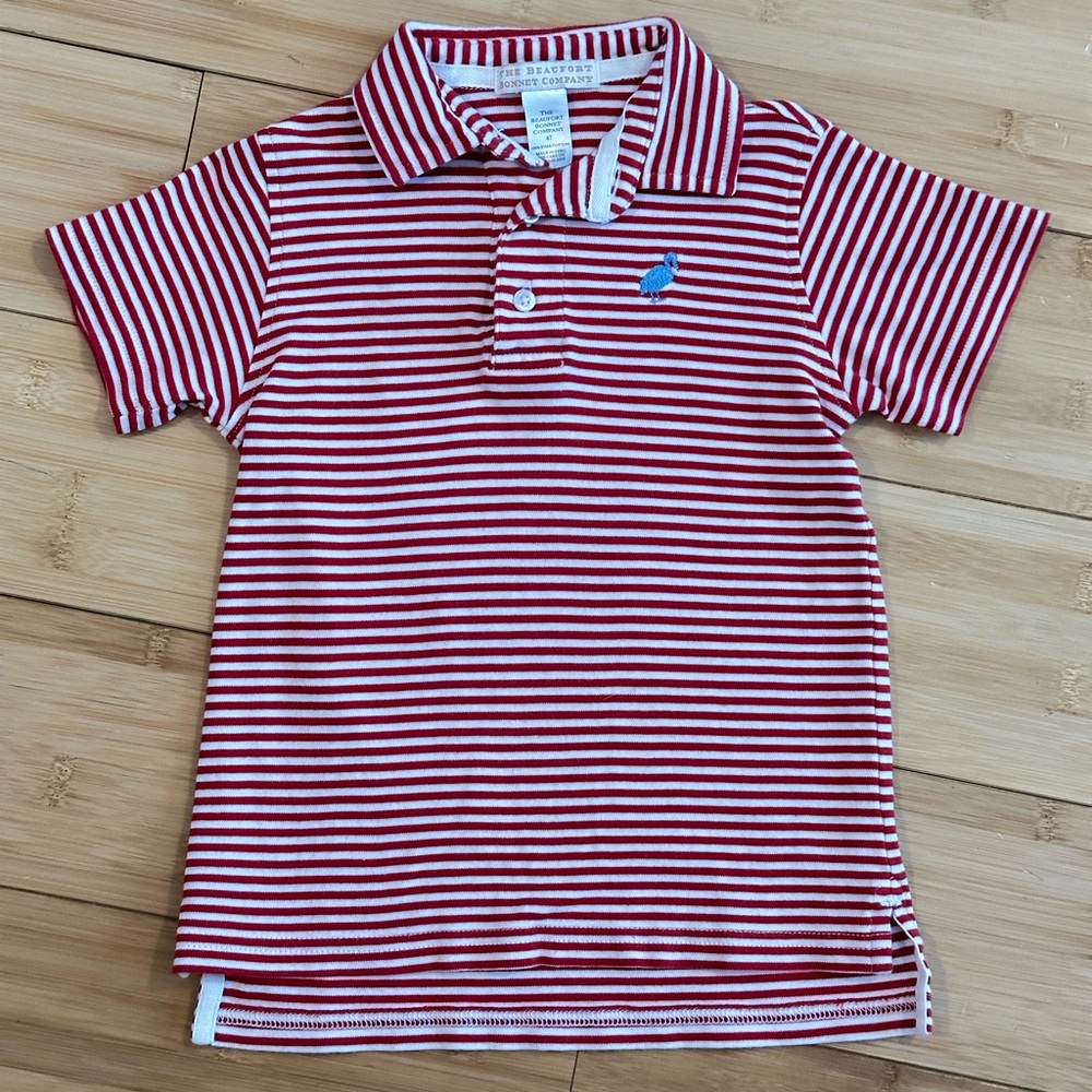 TBBC Red Striped Kids Polo Shirt